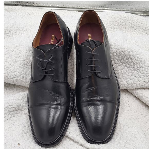 Bruno Magli Men\'s Aydin Cap Toe Derby Black Leather  size 10 main image 3